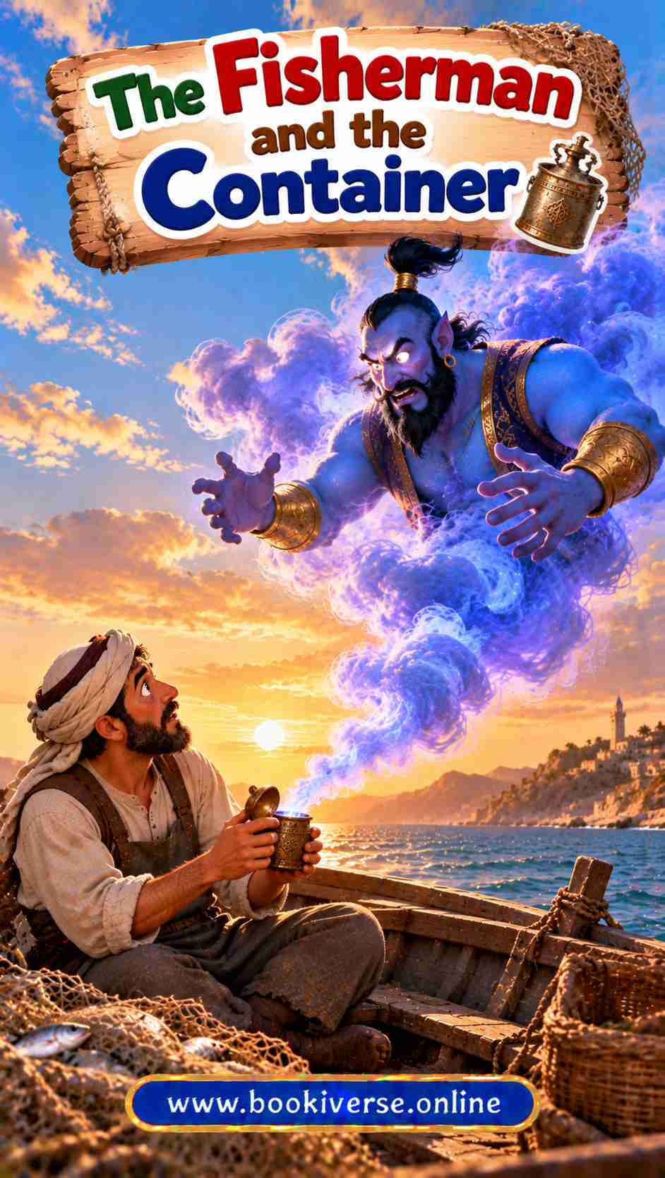 The Fisherman and the Container Cover